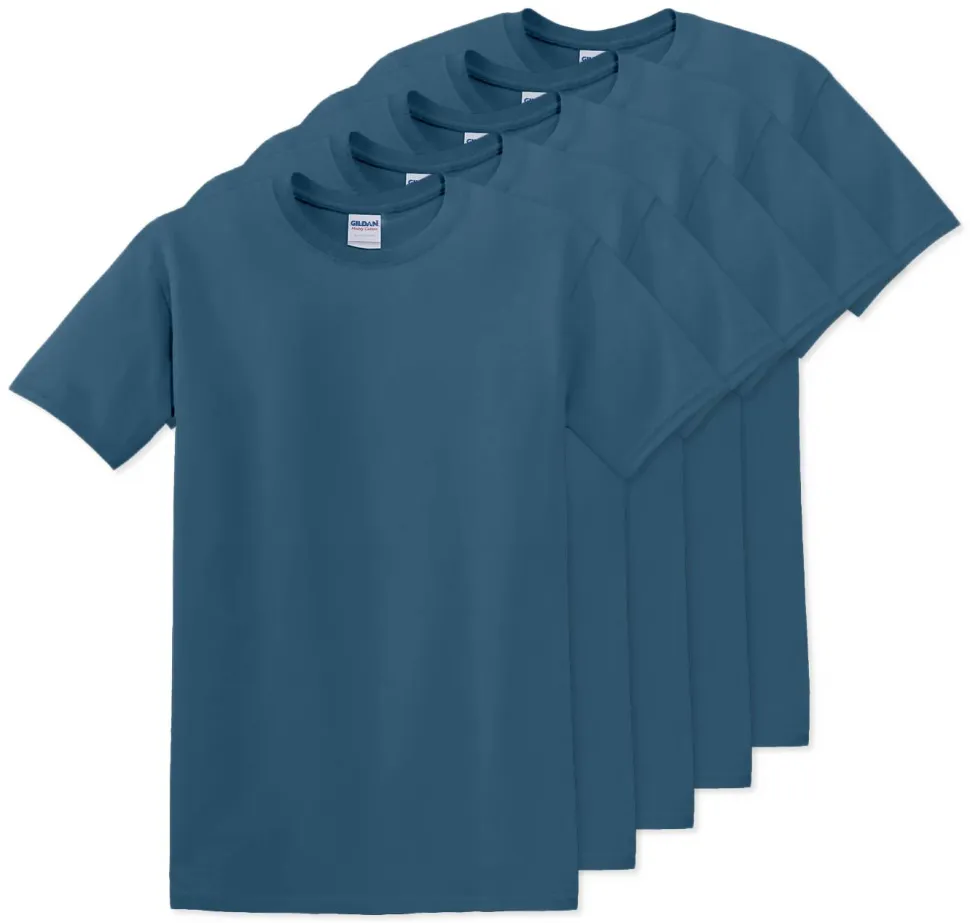 Pack de 5 Gildan 5000 - T-Shirt en Coton™ épais pour adultes