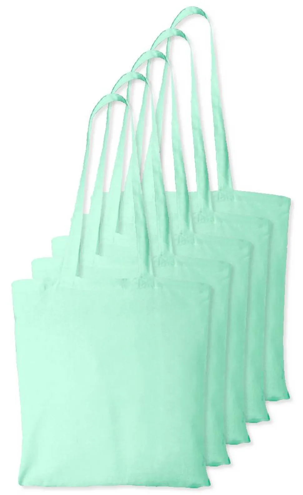 Pack de 5 Westford mill WM101 - Sac Cabas Personnalisable en Coton Westford Mill