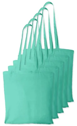 Pack de 5 Westford mill WM101 - Sac Cabas Personnalisable en Coton Westford Mill