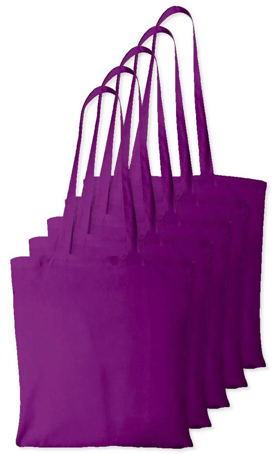 Pack de 5 Westford mill WM101 - Sac Cabas Personnalisable en Coton Westford Mill