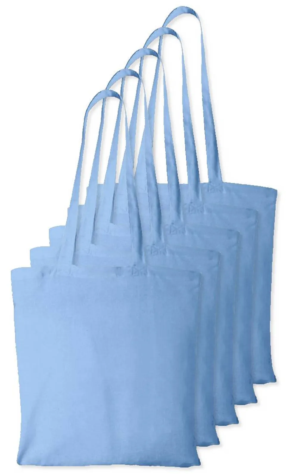 Pack de 5 Westford mill WM101 - Sac Cabas Personnalisable en Coton Westford Mill