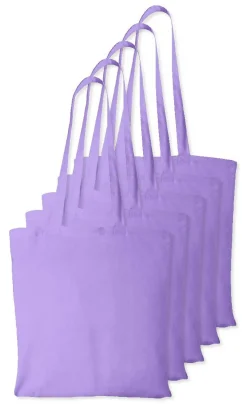 Pack de 5 Westford mill WM101 - Sac Cabas Personnalisable en Coton Westford Mill