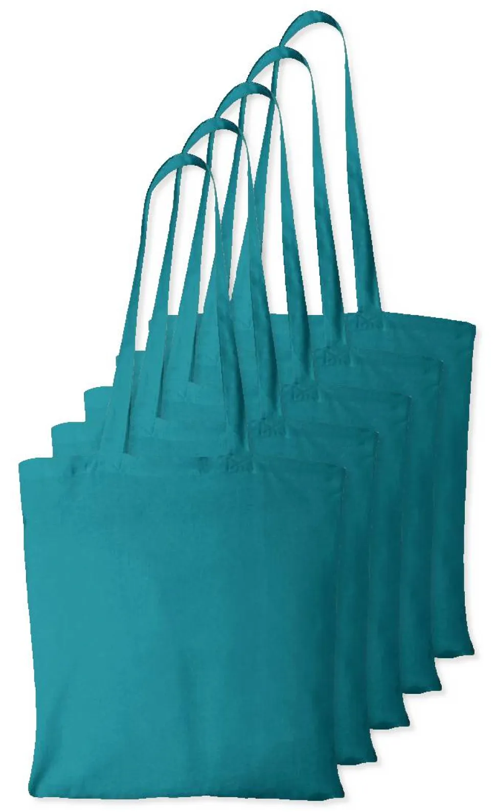 Pack de 5 Westford mill WM101 - Sac Cabas Personnalisable en Coton Westford Mill