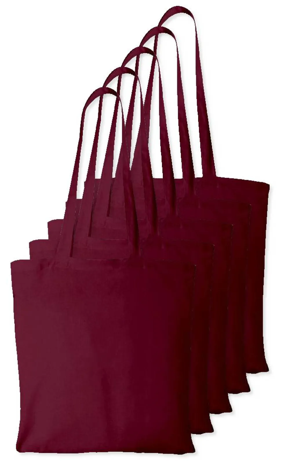Pack de 5 Westford mill WM101 - Sac Cabas Personnalisable en Coton Westford Mill