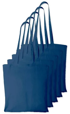 Pack de 5 Westford mill WM101 - Sac Cabas Personnalisable en Coton Westford Mill