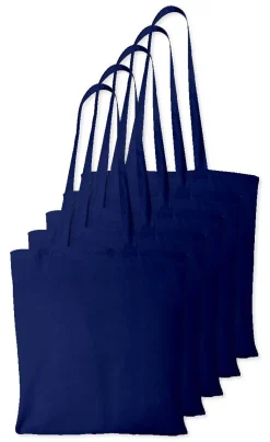 Pack de 5 Westford mill WM101 - Sac Cabas Personnalisable en Coton Westford Mill