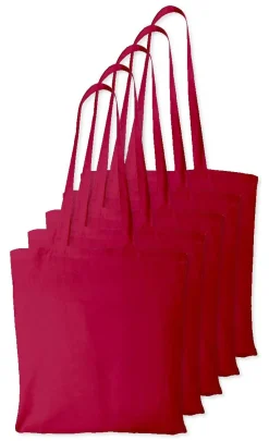 Pack de 5 Westford mill WM101 - Sac Cabas Personnalisable en Coton Westford Mill