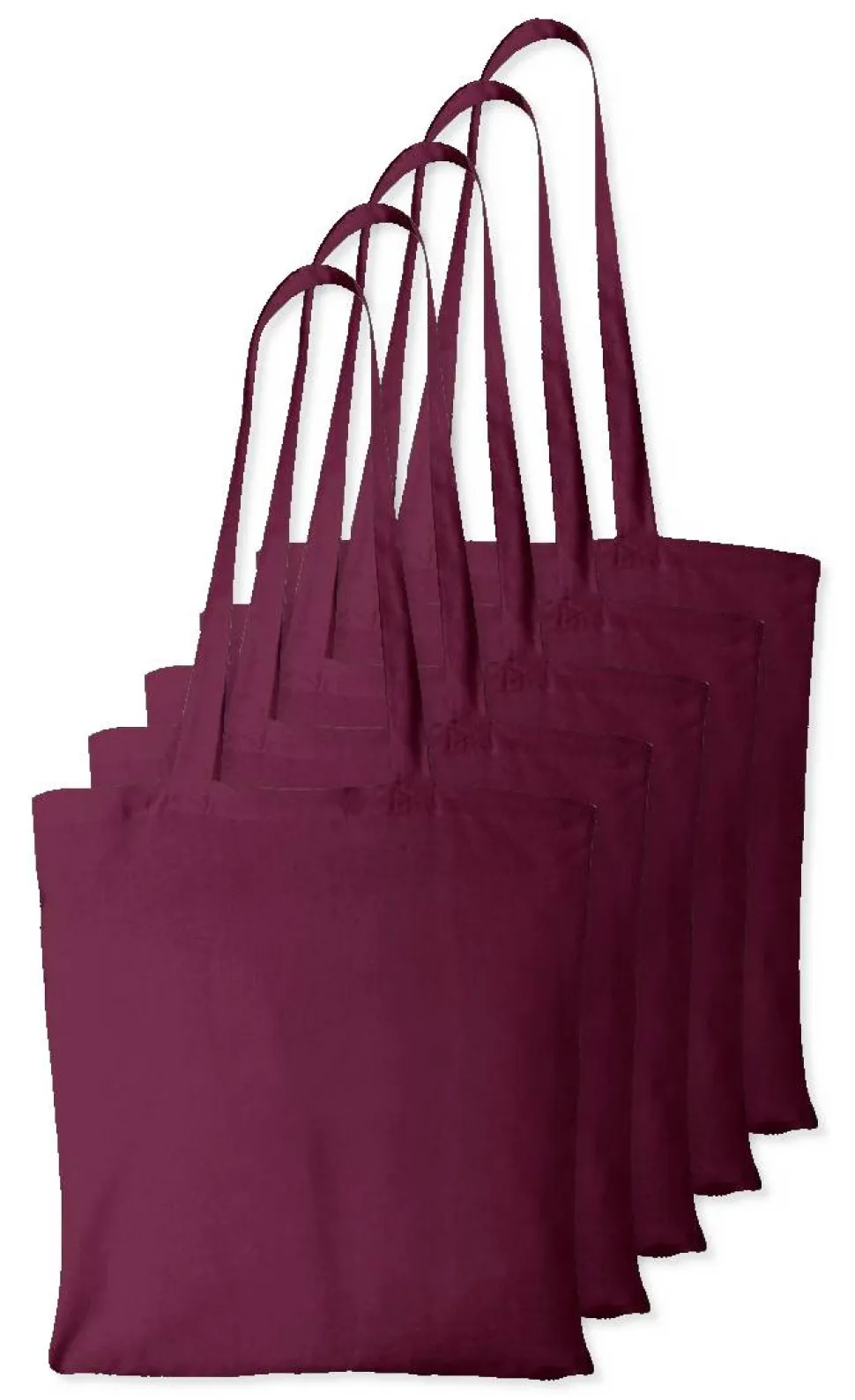 Pack de 5 Westford mill WM101 - Sac Cabas Personnalisable en Coton Westford Mill