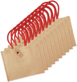Pack de 125 Westford mill WM412 - Petit Sac en Toile de Jute - poignées en coton - dimensions 26x22x14cm