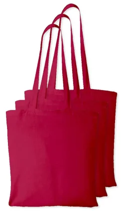 Pack de 3 Westford mill WM101 - Sac Cabas Personnalisable en Coton Westford Mill