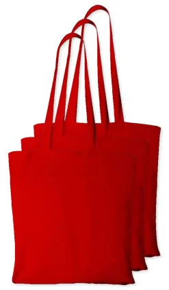 Pack de 3 Westford mill WM101 - Sac Cabas Personnalisable en Coton Westford Mill