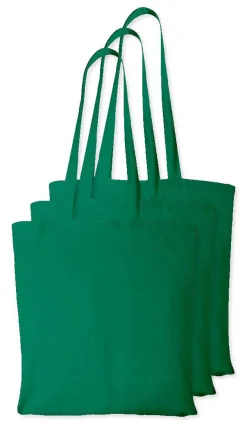 Pack de 3 Westford mill WM101 - Sac Cabas Personnalisable en Coton Westford Mill