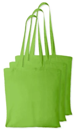 Pack de 3 Westford mill WM101 - Sac Cabas Personnalisable en Coton Westford Mill