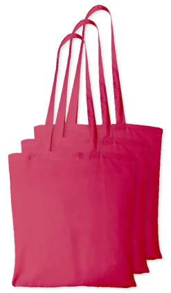 Pack de 3 Westford mill WM101 - Sac Cabas Personnalisable en Coton Westford Mill