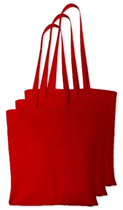 Pack de 3 Westford mill WM101 - Sac Cabas Personnalisable en Coton Westford Mill