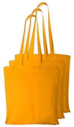 Pack de 3 Westford mill WM101 - Sac Cabas Personnalisable en Coton Westford Mill