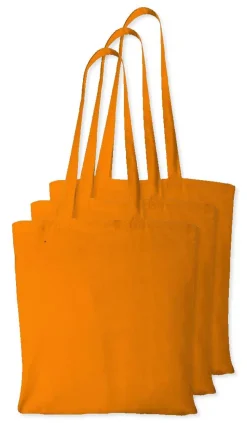 Pack de 3 Westford mill WM101 - Sac Cabas Personnalisable en Coton Westford Mill