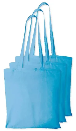 Pack de 3 Westford mill WM101 - Sac Cabas Personnalisable en Coton Westford Mill