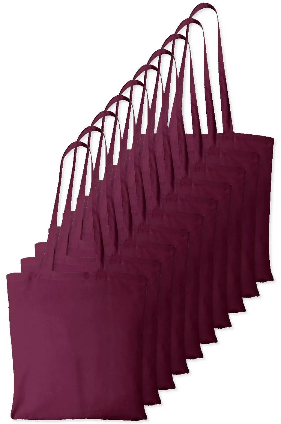 Pack de 10 Westford mill WM101 - Sac Cabas Personnalisable en Coton Westford Mill