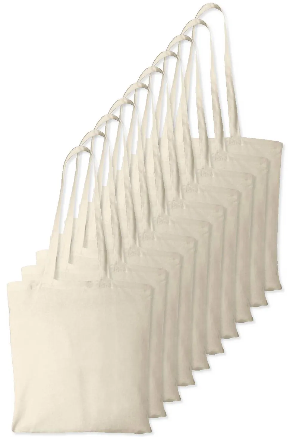 Pack de 10 Westford mill WM101 - Sac Cabas Personnalisable en Coton Westford Mill