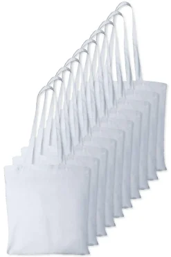 Pack de 10 Westford mill WM101 - Sac Cabas Personnalisable en Coton Westford Mill