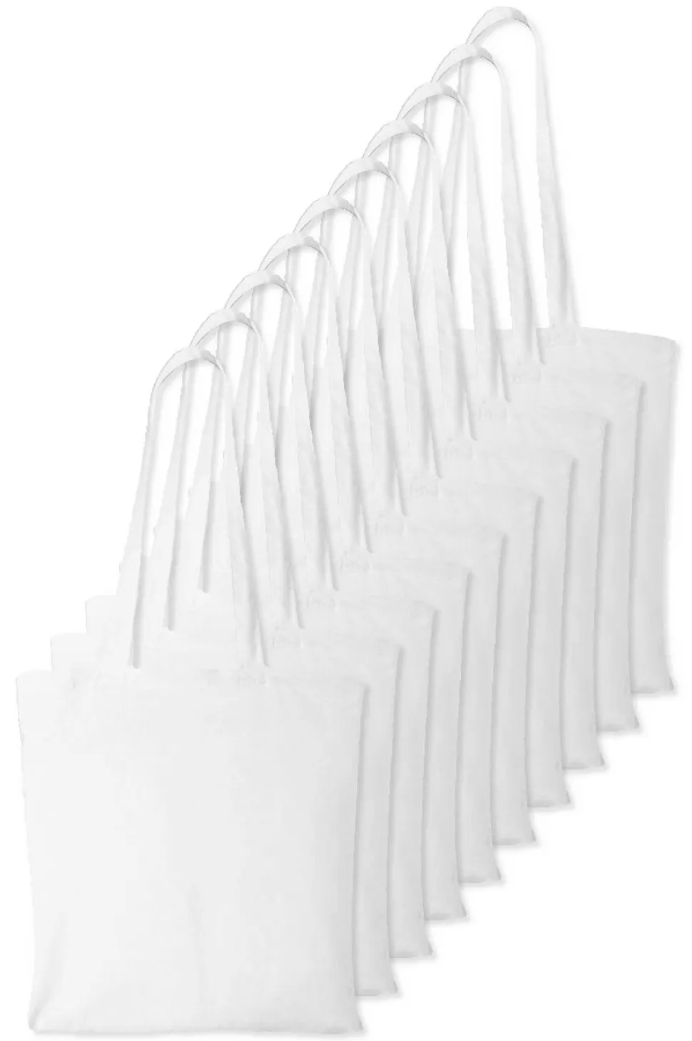 Pack de 10 Westford mill WM101 - Sac Cabas Personnalisable en Coton Westford Mill
