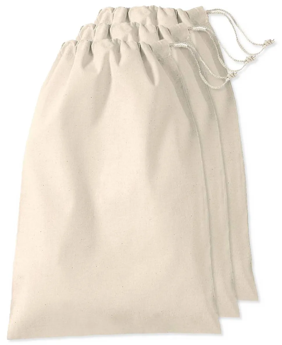 Pack de 30 Westford mill WM216 - Sac Cordelette en Coton Premium - fermeture à cordon - différentes tailles