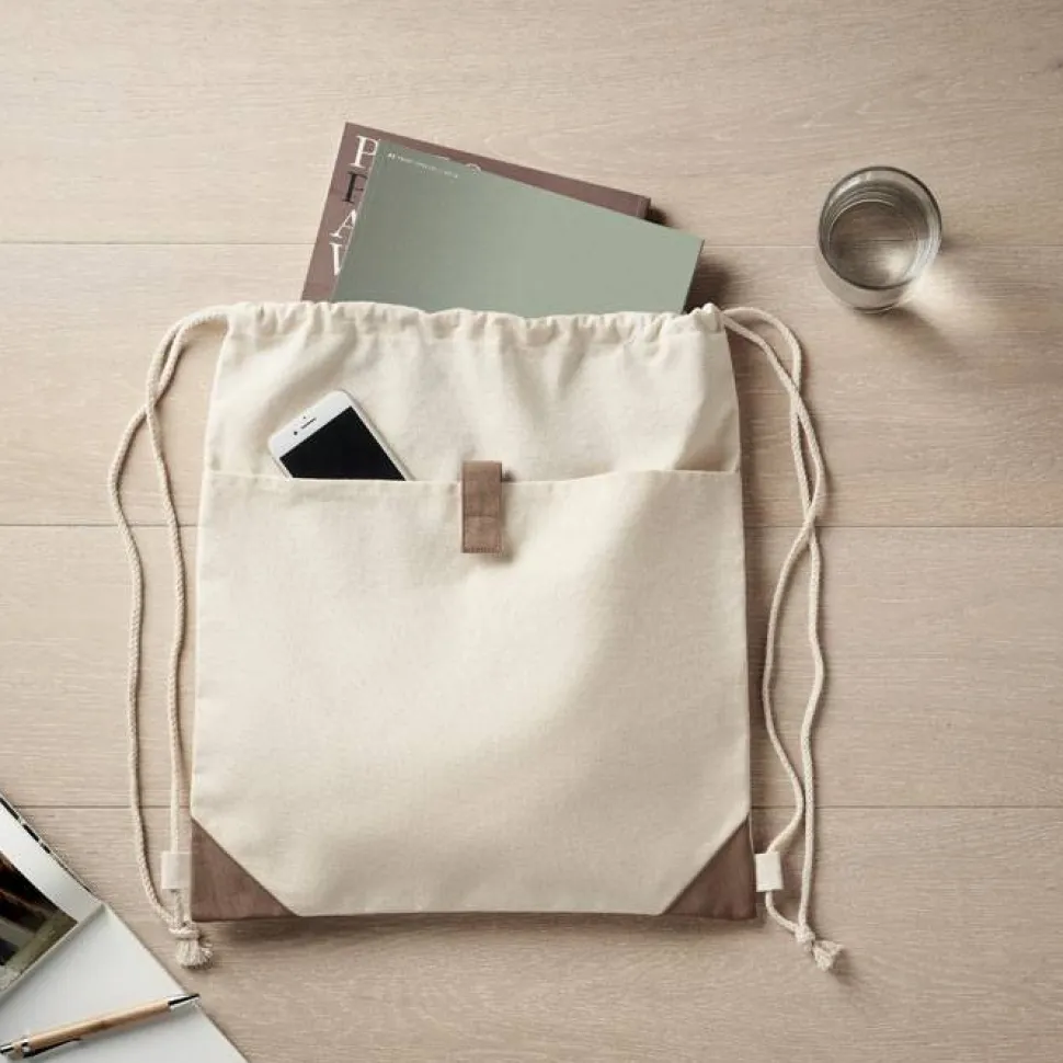 PANDA BAG Sac à cordon en coton recyclé - GiftRetail MO6550