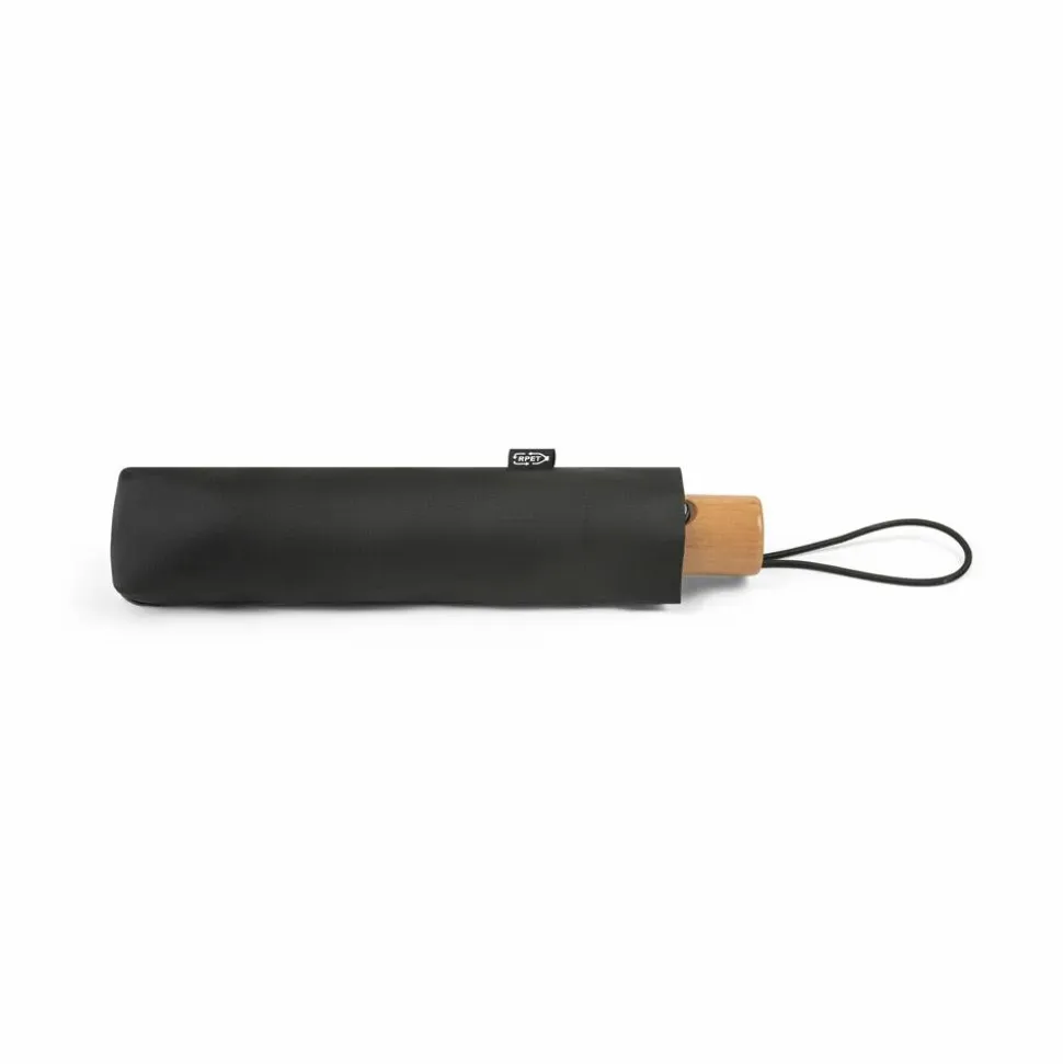 Parapluie pliable en polyester recyclé (100% rPET) 190T pongé à ouverture et fermeture automatiques - Egotier 99040
