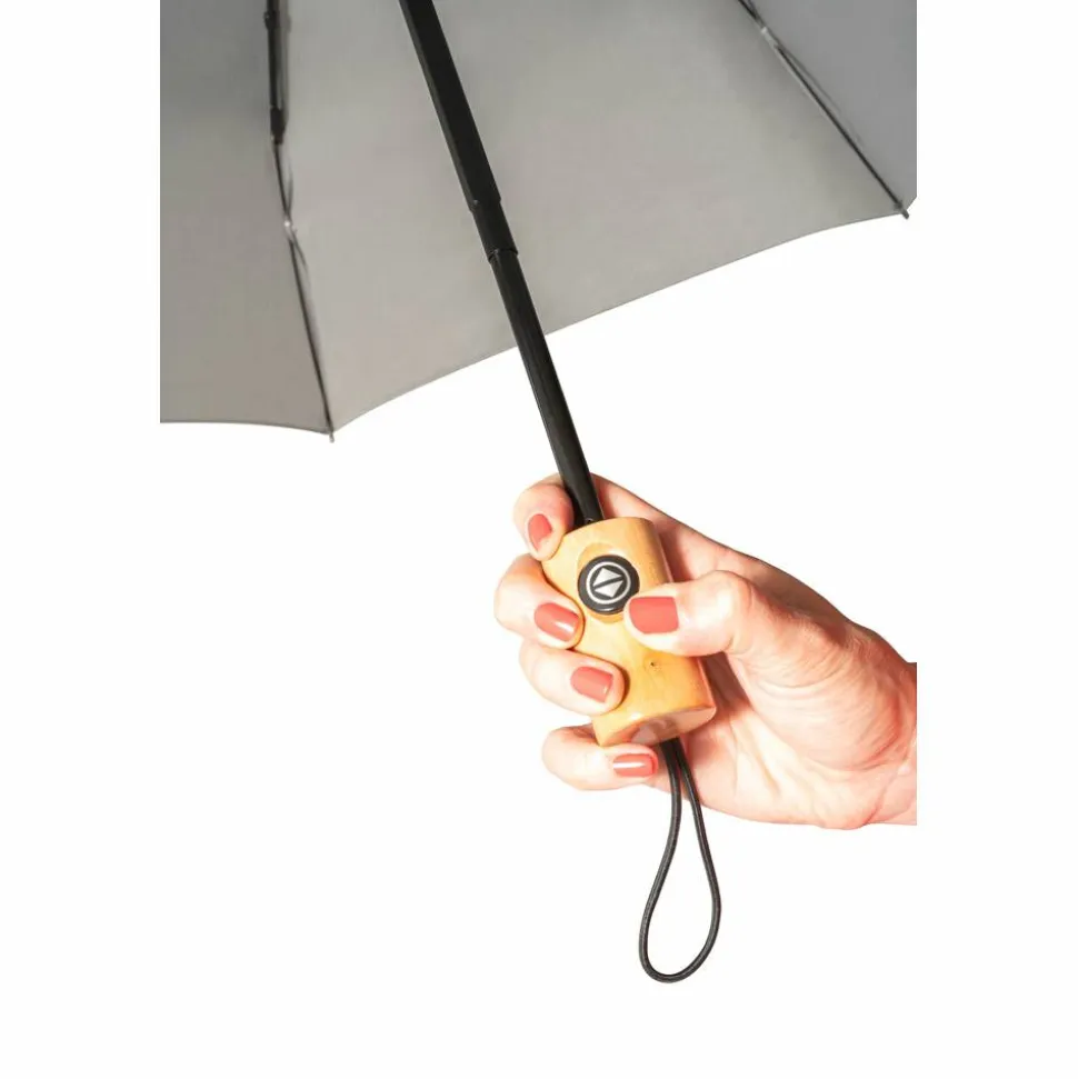Parapluie pliable en polyester recyclé (100% rPET) 190T pongé à ouverture et fermeture automatiques - Egotier 99040