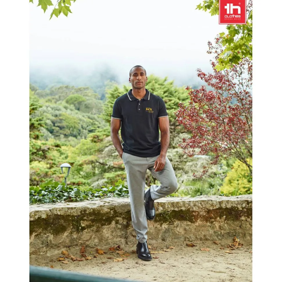Polo bicolore en coton pour hommes - Egotier 30137