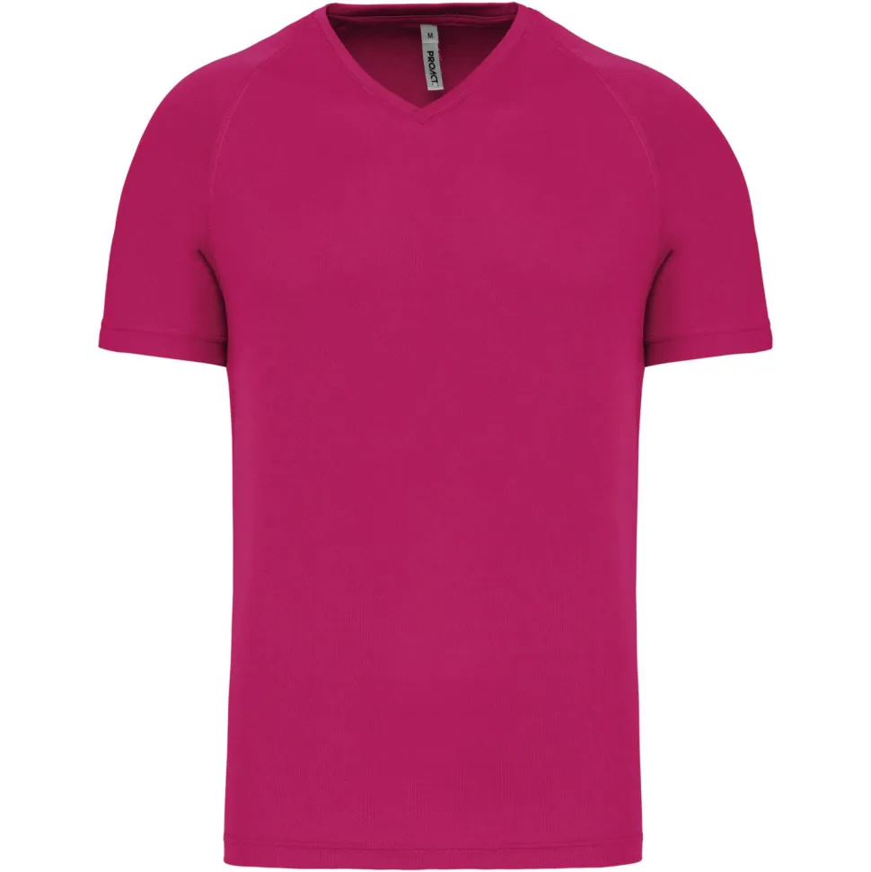 PROACT PA476 - T-shirt de sport manches courtes col v homme