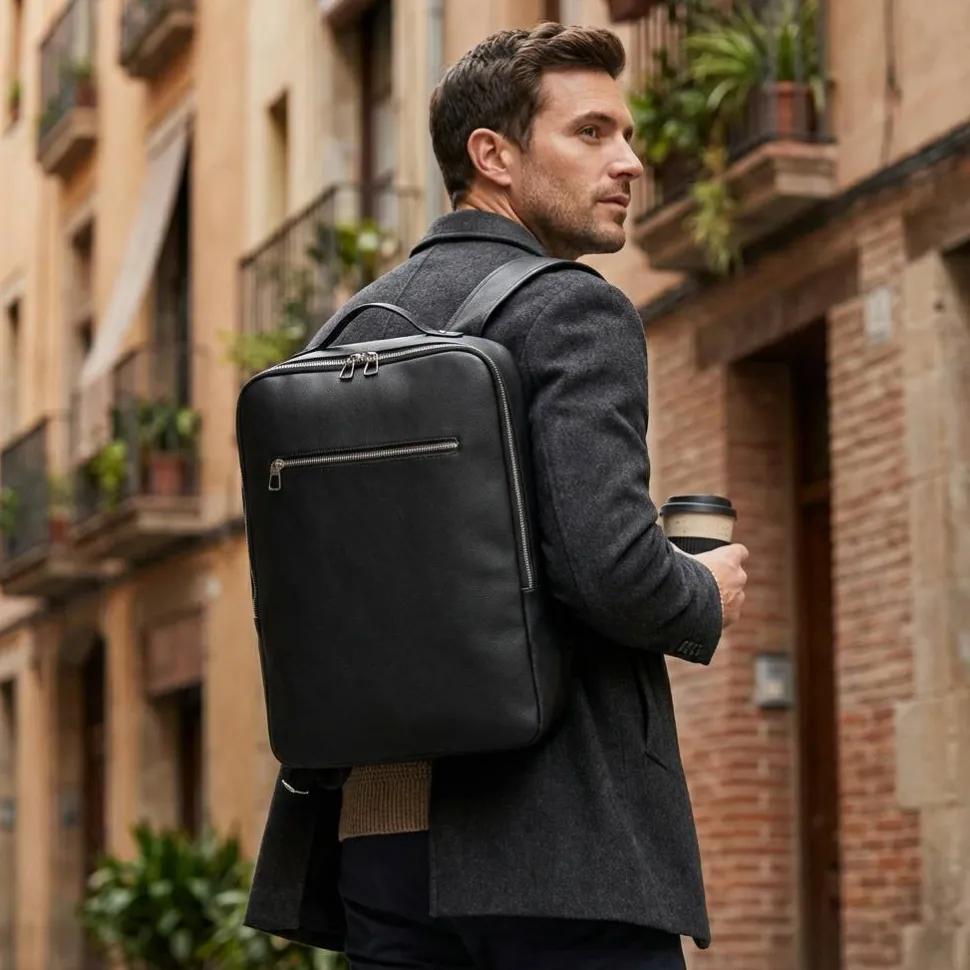 QUADRA QD774 - Sac à dos en simili cuir