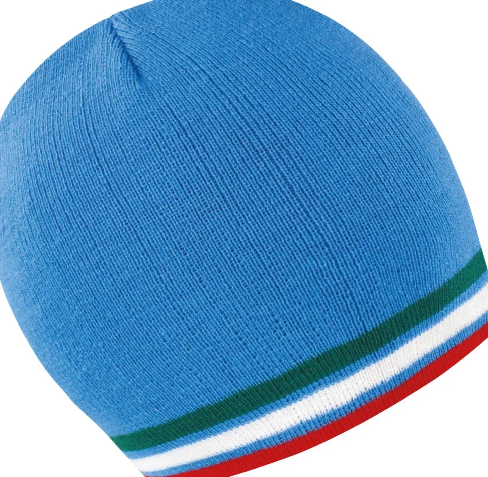 Result R368X - Bonnet Tricoté en Acrylique à Rayures Élégantes