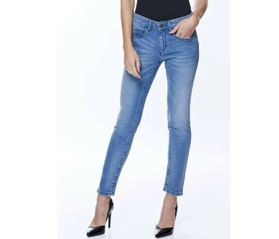 RICA LEWIS RL601 - Jean femme slim stone brossé