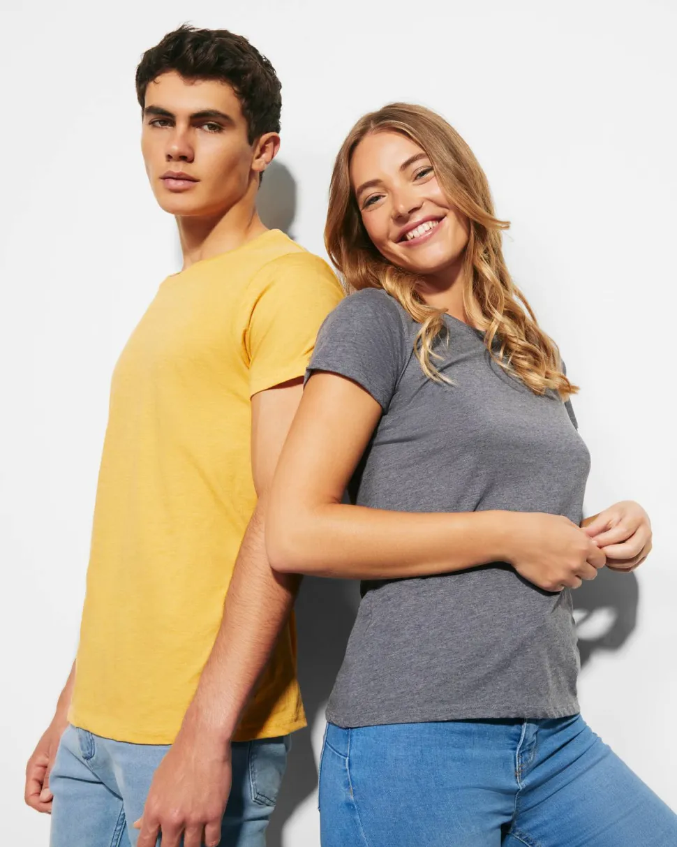 Roly CA6661 - FOX WOMAN T-shirt manches courtes pour femme en tissu chiné