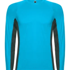 Roly CA6670 - SHANGHAI L/S T-shirt combiné avec deux tissus en polyester
