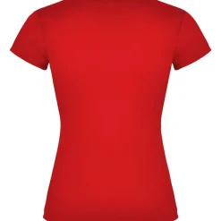 Roly CA6646 - T-shirt Femme Col V Coton avec Finitions Côtelées