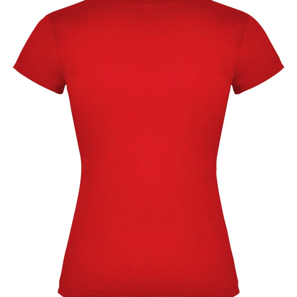 Roly CA6646 - T-shirt Femme Col V Coton avec Finitions Côtelées
