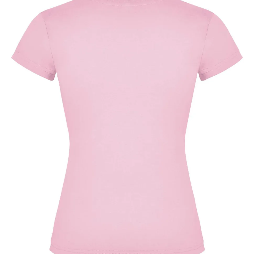 Roly CA6646 - T-shirt Femme Col V Coton avec Finitions Côtelées