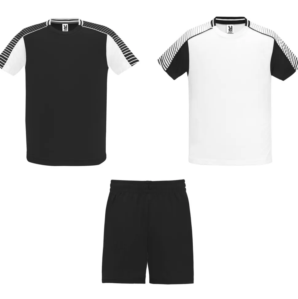 Roly CJ0525 - JUVE Kit de sport unisex composé de 2 t-shirts + 1 short