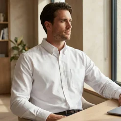 Roly CM5507 - OXFORD Chemise homme avec poche côté coeur