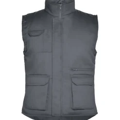 Roly CQ5067 - ALMANZOR Gilet de travail multi-poches à col montant