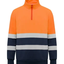 Roly HV9314 - SPICA Sweat haute visibilité avec zip