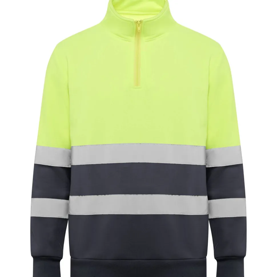 Roly HV9314 - SPICA Sweat haute visibilité avec zip