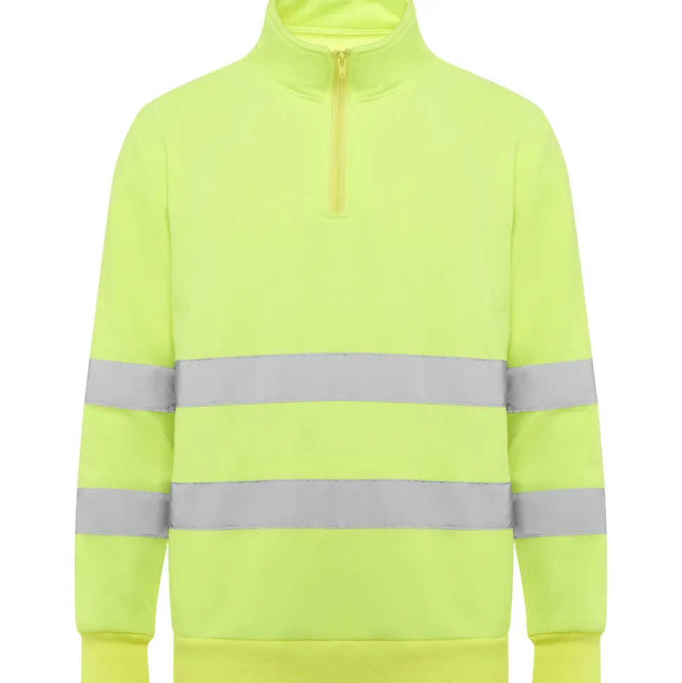 Roly HV9314 - SPICA Sweat haute visibilité avec zip