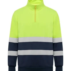 Roly HV9314 - SPICA Sweat haute visibilité avec zip