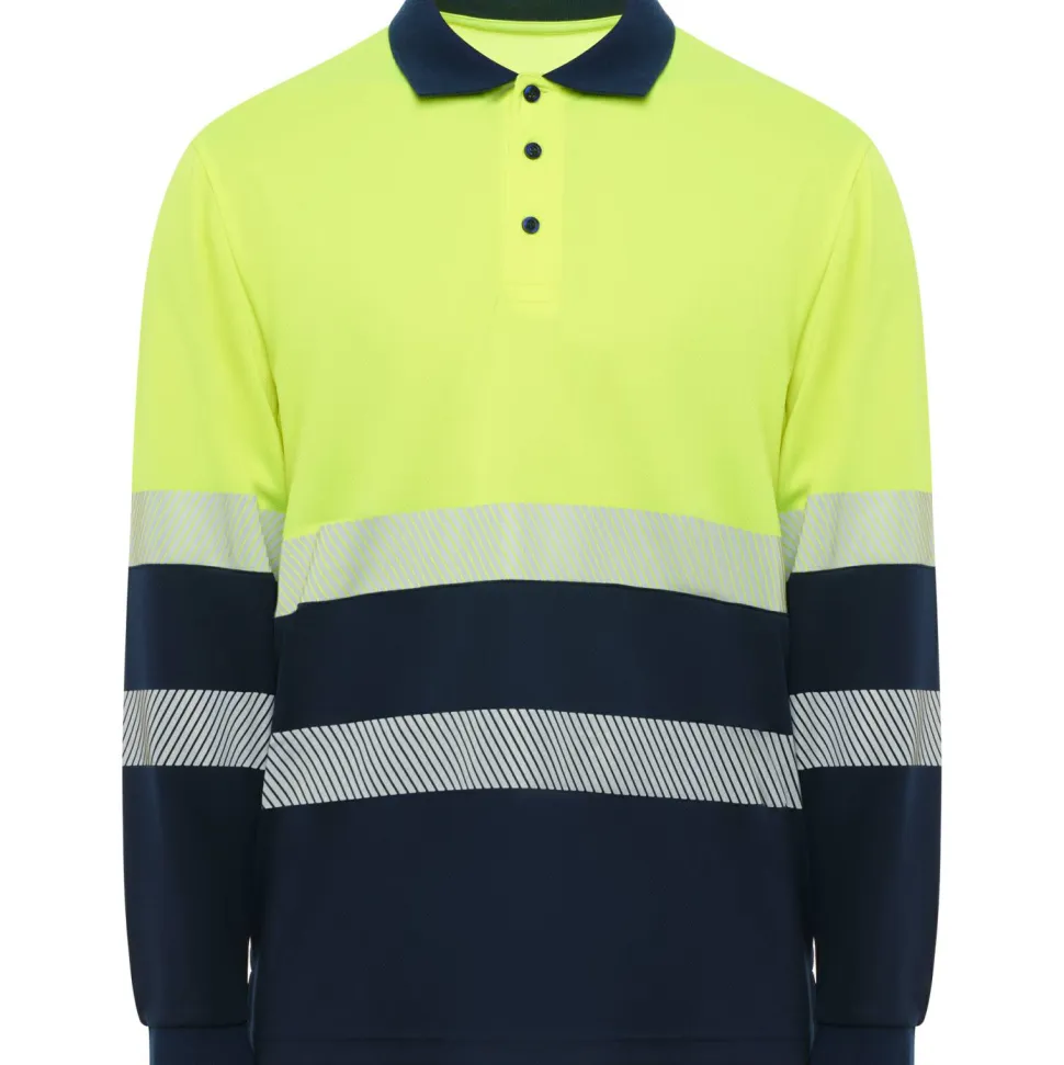 Roly HV9316 - VEGA LS Polo technique haute visibilité à manches longues