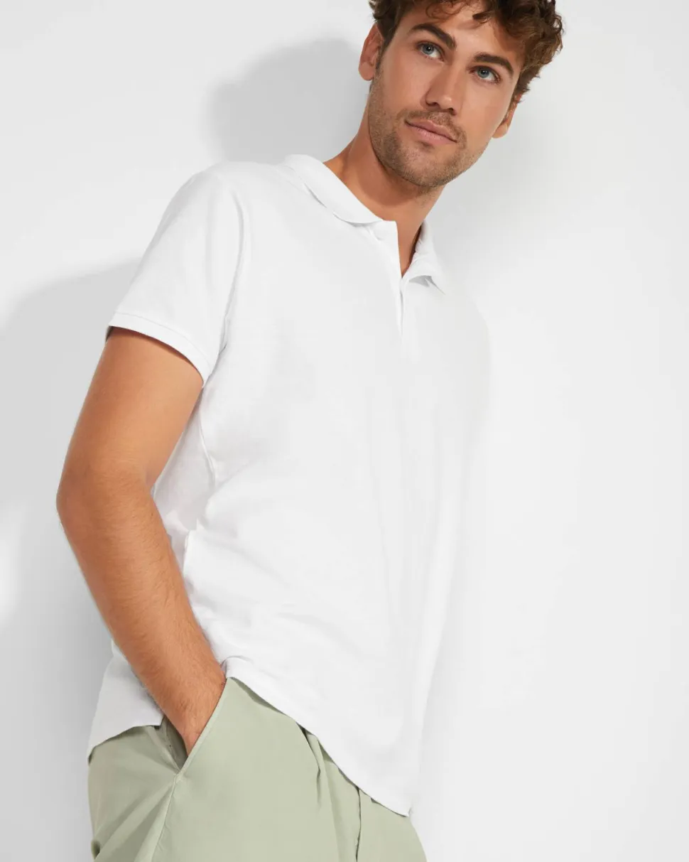 Roly PO6617 - Polo en Coton Bio Certifié avec Col et Manches Côtelés