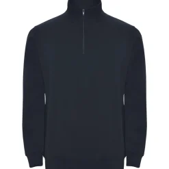 Roly SU1109 - ANETO Sweat avec demi zip ton sur ton et col montant